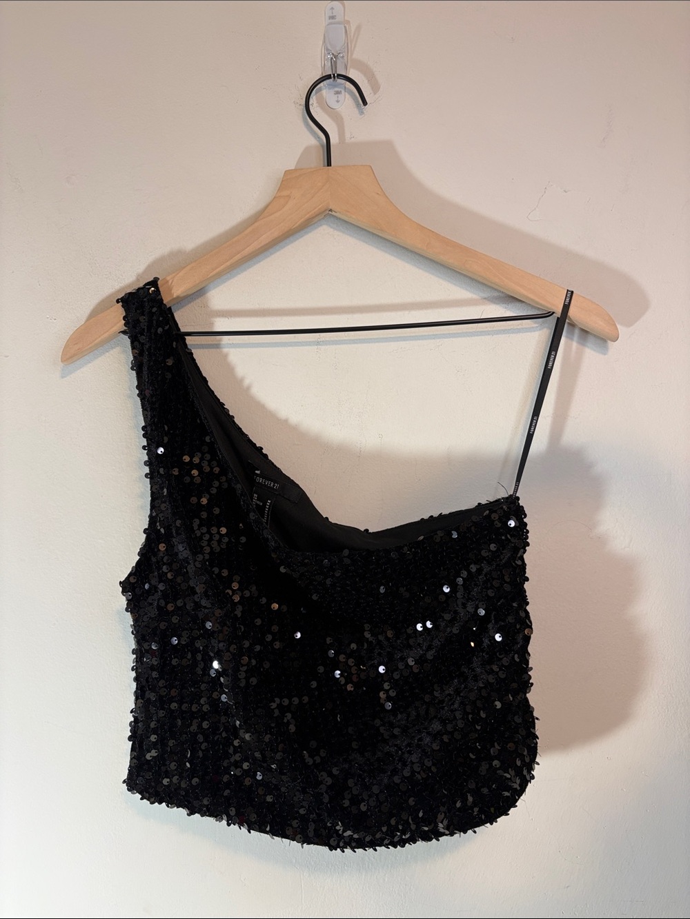 One Shoulder Right Side Strap All Over Sequin Overlay Velvet Underlay Going Out